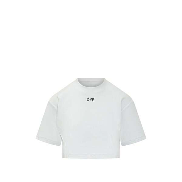 象牙色 レディース プルオーバー トップス Off-stamp ribbed t-shirt White