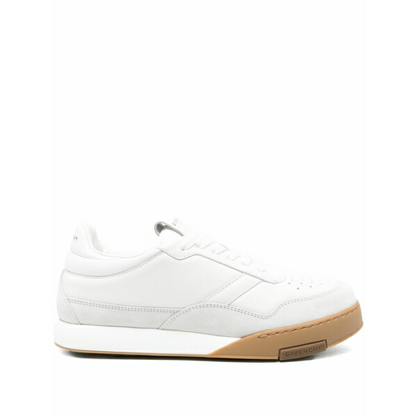 ジバンシー メンズ スニーカー シューズ Perforated-detail panelled sneakers White