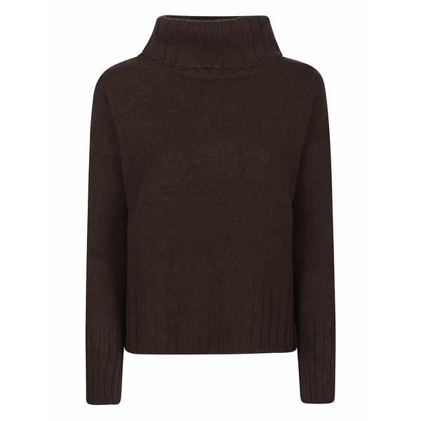 アラゴナ レディース 編み物\u0026スウェーター アウター Turtleneck cashmere sweater Brown