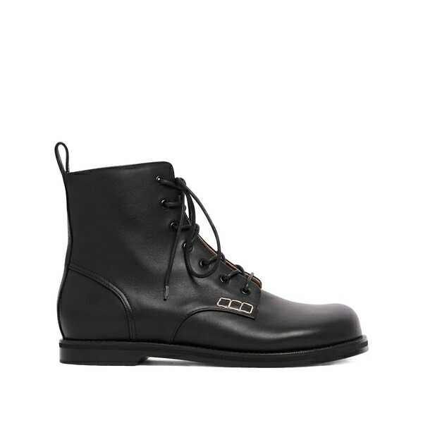 J.W.アンダーソン メンズ ブーツ シューズ Lace-up leather boots Black