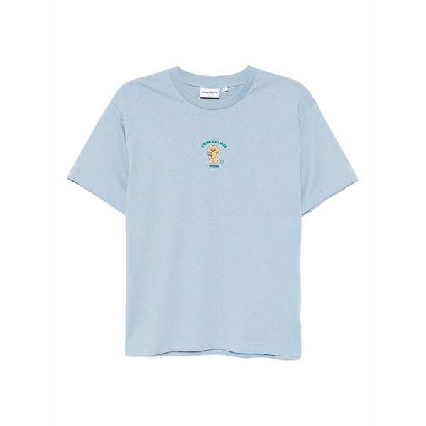 チョコレート レディース Tシャツ トップス Graphic t-shirt Blue｜asty