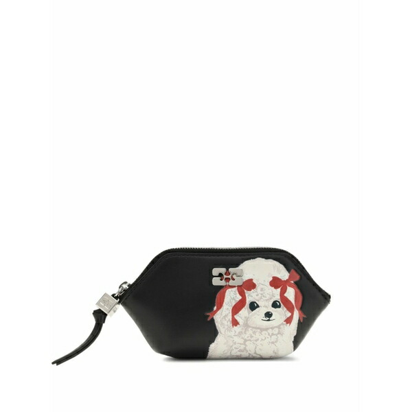 ガニー レディース 紙入れ 付属品 Bou poodle-print coin purse  Black