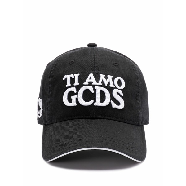 ジーシーディーエス レディース かぶり笠 付属品 Logo-embroidered cap Black