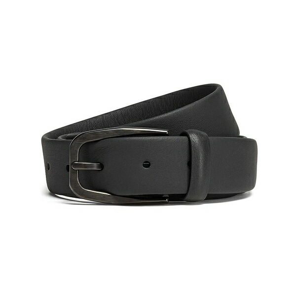 ゼニア メンズ 三尺帯 付属物 Leather belt Black