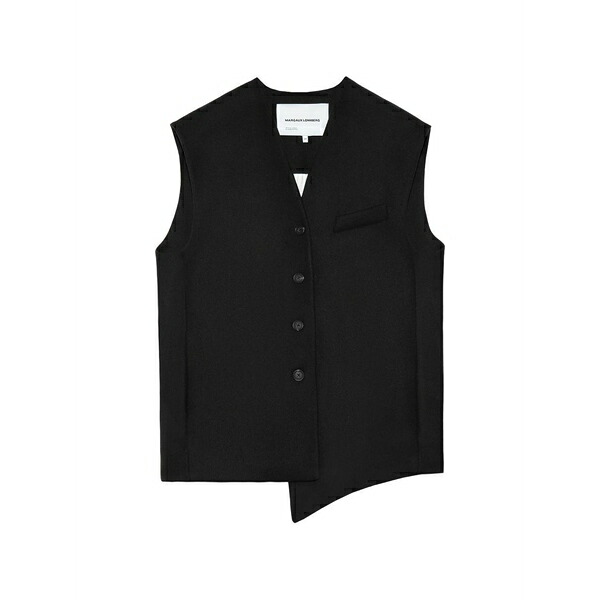 マルゴー ロンバーグ レディース ジャケット＆ブルゾン アウター Wallis asymmetric-hem button waistcoat Black｜asty 109,890円