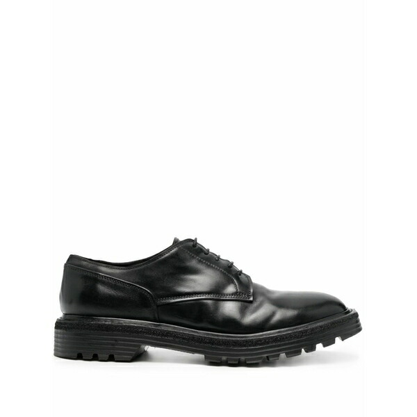 プレミアータ メンズ 御召しものシューズ シューズ King brass leather derby shoes Black