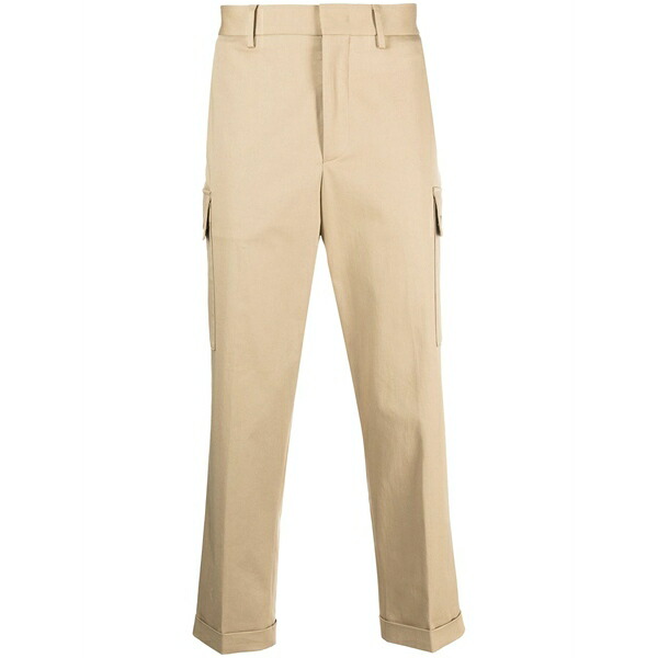 エトロ メンズ カジュアルパンツ ボトムス Pegaso-motif cropped cargo trousers Neutrals|asty