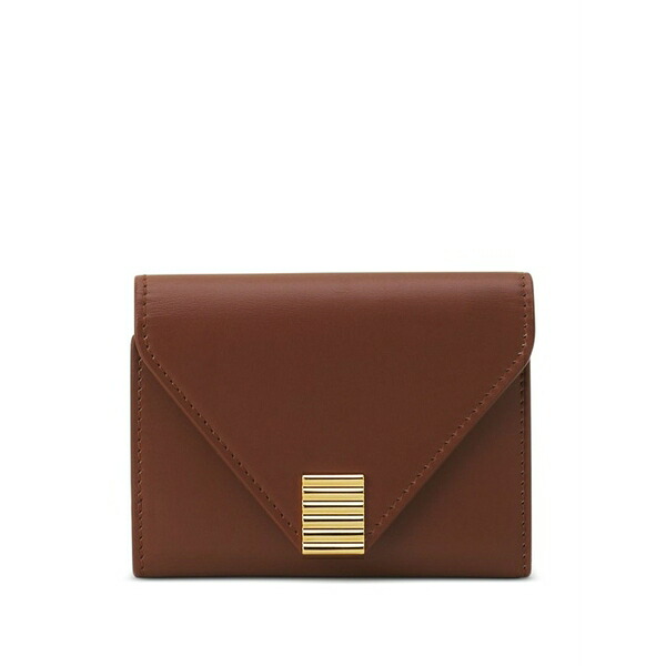 ランバン レディース 金入れ 付属物 Zip-pocket leather wallet Brown