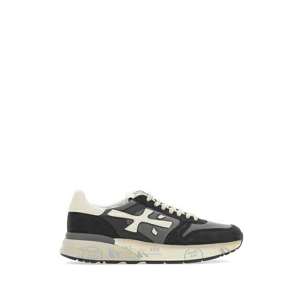 プレミアータ メンズ スニーカー シューズ Mick 8085 logo sneakers Black