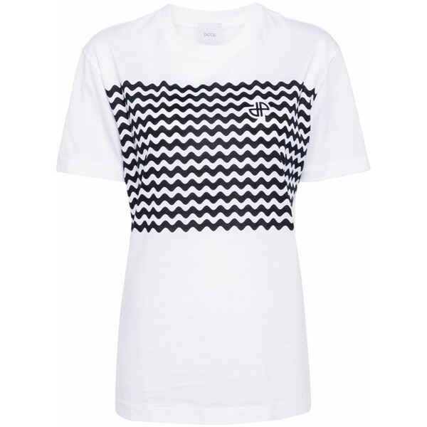 ジャンパトゥ レディース プルオーバー トップス Waves organic-cotton t-shirt White