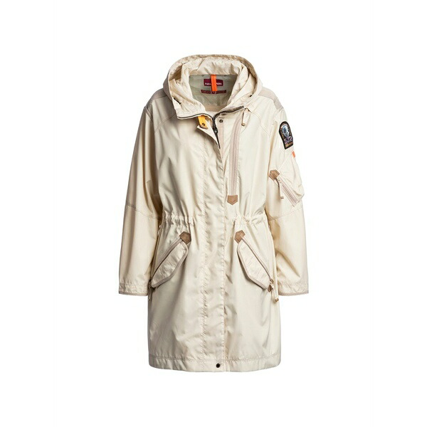 パラジャンパーズ レディース 厚地の外套 アウター Hooded zip-up raincoat Neutrals