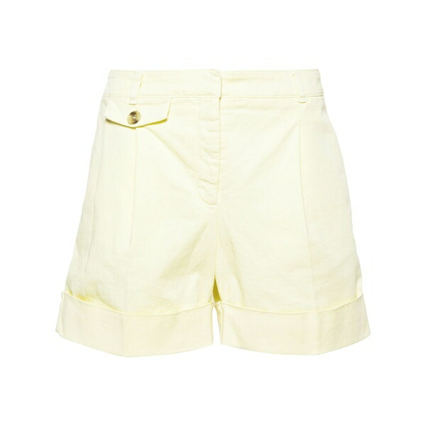 元締め レディース 心地好いズボン下 ボトムス Pleated twill shorts Yellow