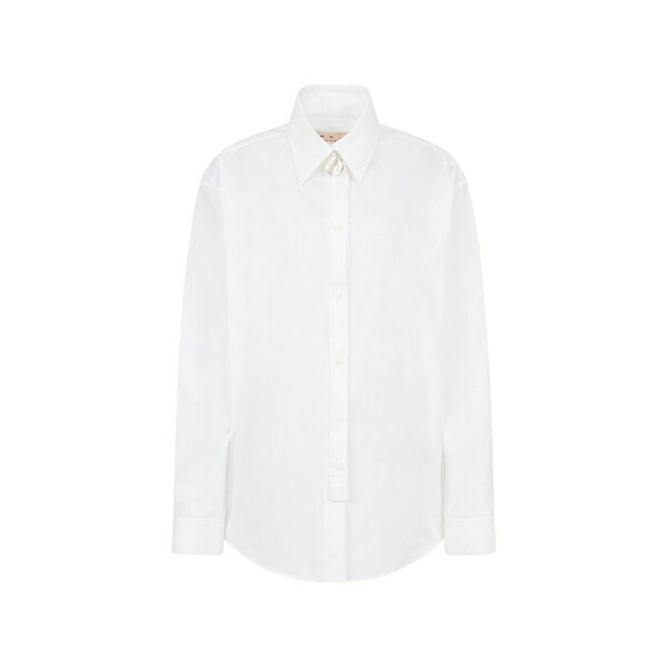 マルニ レディース シャツ トップス D-ring logo shirt White|asty