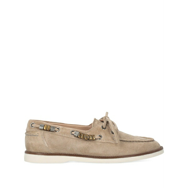 ピンコ レディース スリッポン・ローファー シューズ Suede lace-up loafers Neutrals