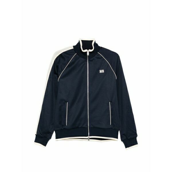 ウェールズ ボナー レディース 編み物\u0026スウェーター アウター Motion full-zip sweatshirt Blue
