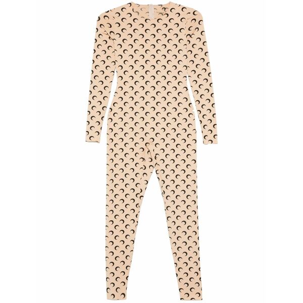 マリーン セル レディース ワンピース トップス Jersey moon jumpsuit Neutrals|asty