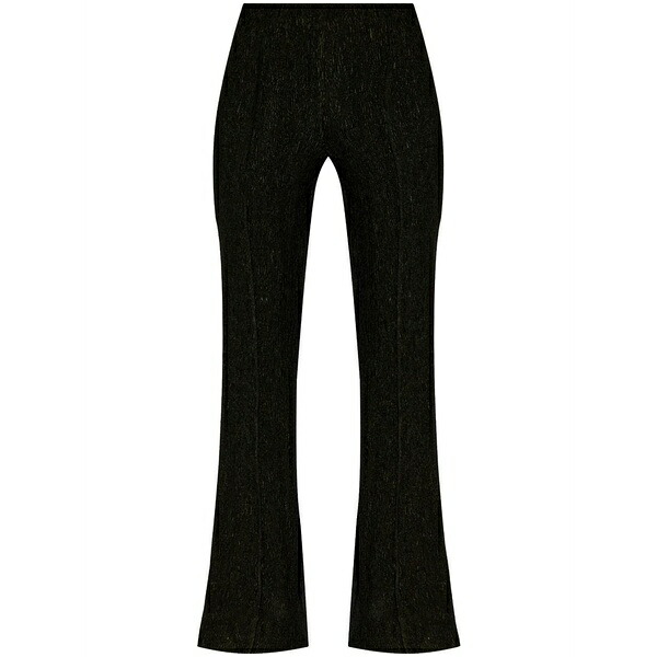 ガニー レディース カジュアルパンツ ボトムス High-rise flared-leg trousers Black|asty
