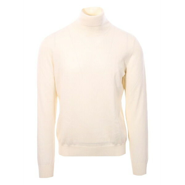 グランサッソ メンズ 編み物\u0026プルオーバー アウター Turtleneck wool sweater White