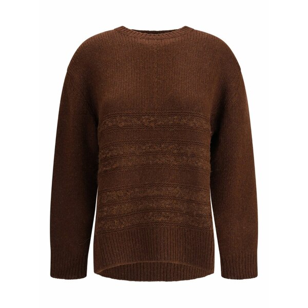 ファビアナ フィリッピ レディース ニット&セーター アウター Textured-knit sweater Brown|asty