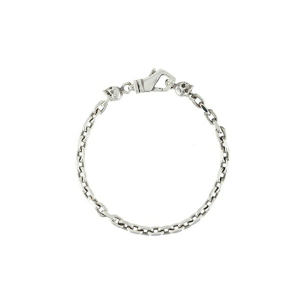 エマニュエレ ビコッキ メンズ ブレスレット・バングル・アンクレット 付属物 Skull-charm chain bracelet Silver