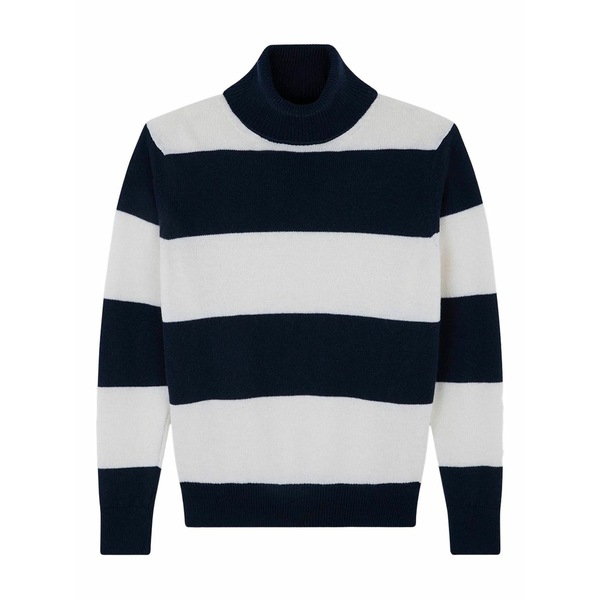ポールアンドシャーク レディース 編み物\u0026スウェーター アウター Turtleneck striped sweater Blue