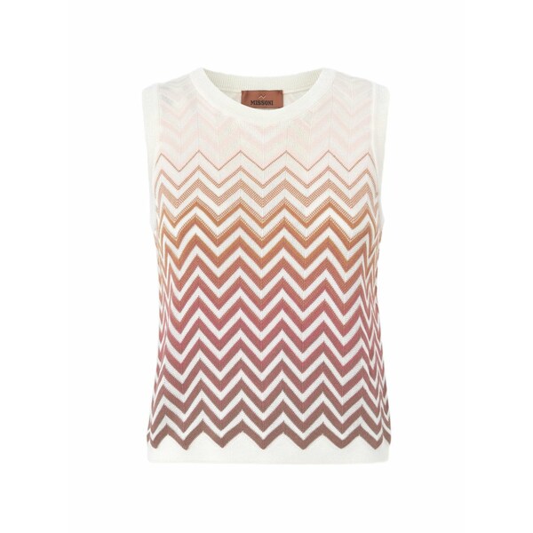 ミッソーニ レディース カットソー トップス Zig-zag top White