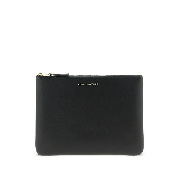 コムデギャルソン メンズ 財布 アクセサリー Embossed logo zip wallet Black｜asty