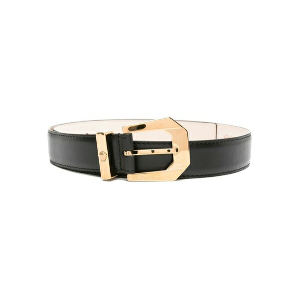 ヴェルサーチ レディース 三尺帯 付属物 Medusa heritage leather belt Black