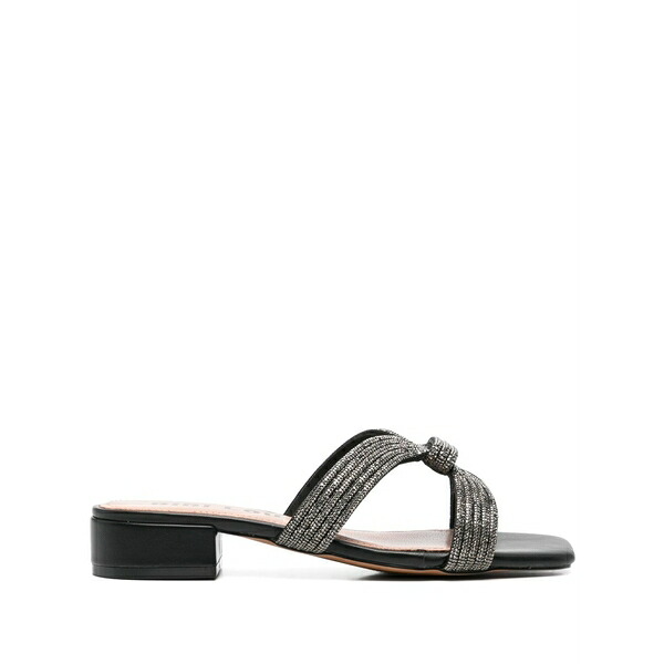 ビビロウ レディース サンダル シューズ Sloan flat sandals Black｜asty