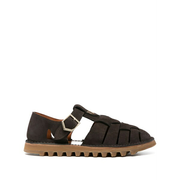 カナーリ メンズ サンダル シューズ Suede sandals Brown