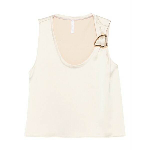 インペリアル レディース シャツ トップス Buckle-detail sleeveless top Neutrals｜asty
