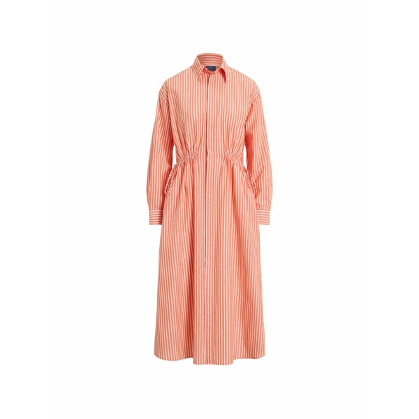 ラルフローレン レディース ワンピース トップス Striped-print shirt dress Orange|asty