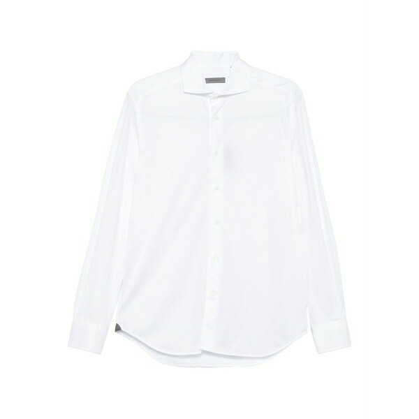 コルネリアーニ メンズ シャツ トップス Long-sleeve buttoned-up shirt White|asty
