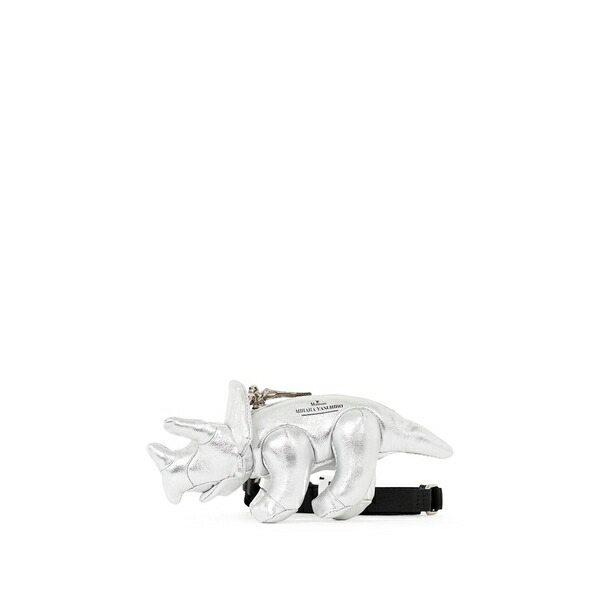ミハラヤスヒロ メンズ ショルダーバッグ 御徒面子 Mini triceratops shoulder bag Silver