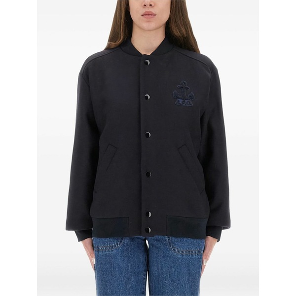 アーペーセー レディース ジャケット＆ブルゾン アウター Button embroidered jacket Blue｜asty