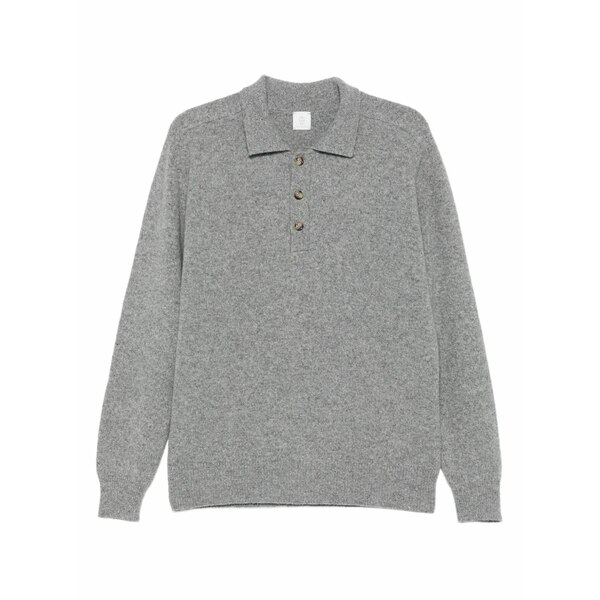 イレブンティ メンズ ポロシャツ トップス M茫漏lange-effect polo shirt Grey｜asty