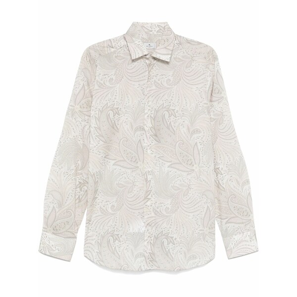 エトロ メンズ シャツ トップス Floral-print shirt White｜asty