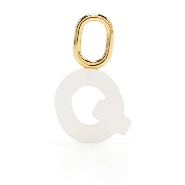 マリア ブラック レディース ピアス＆イヤリング アクセサリー Letter q charm Gold｜asty