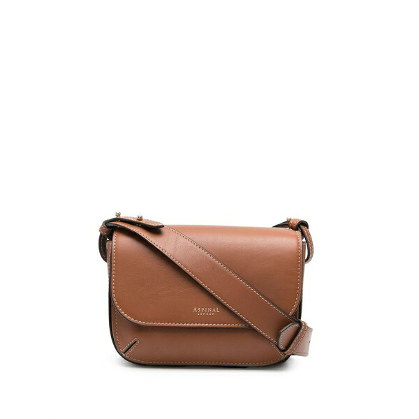 アスピナルオブロンドン レディース ショルダーバッグ バッグ Ella smooth crossbody bag Brown