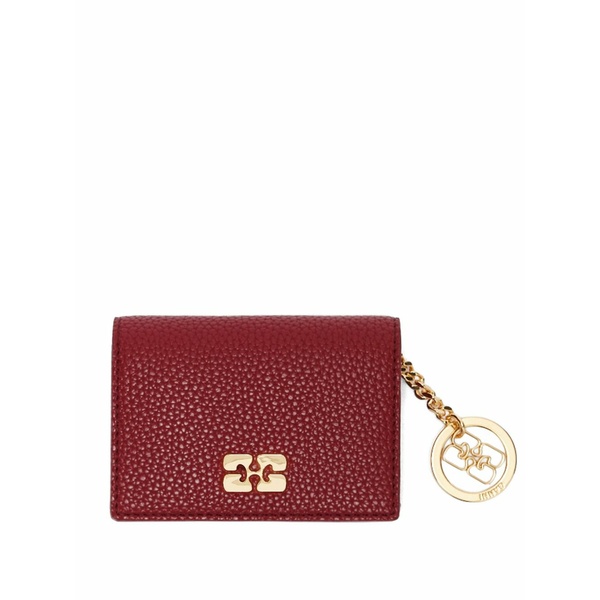 ガニー レディース 紙入れ 付属品 Textured charm purse Red