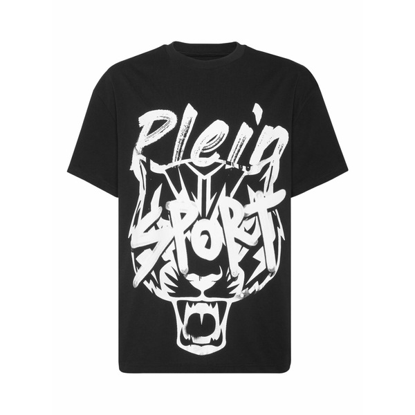 飾り気の無い運動競技 メンズ ティーシャツ トップス Graphic cotton t-shirt Black トップス-メンズファッション