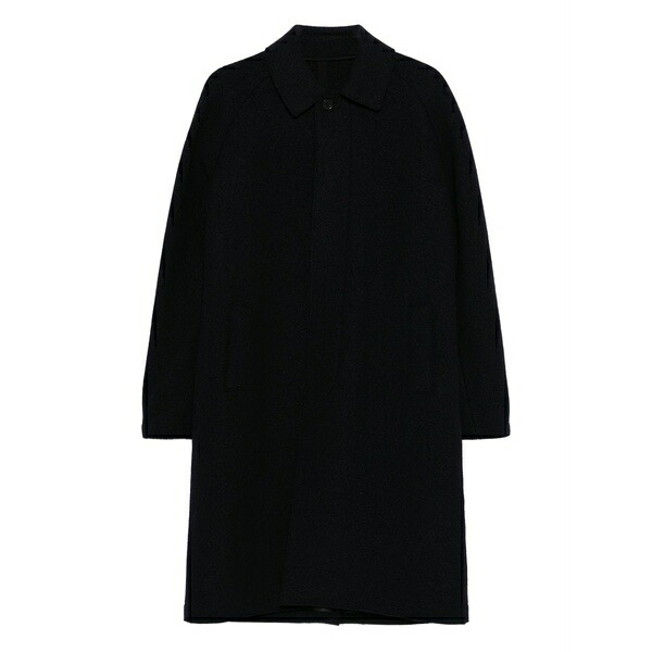 ハリスワーフロンドン メンズ コート アウター Raglan-sleeve buttoned coat Blue｜asty