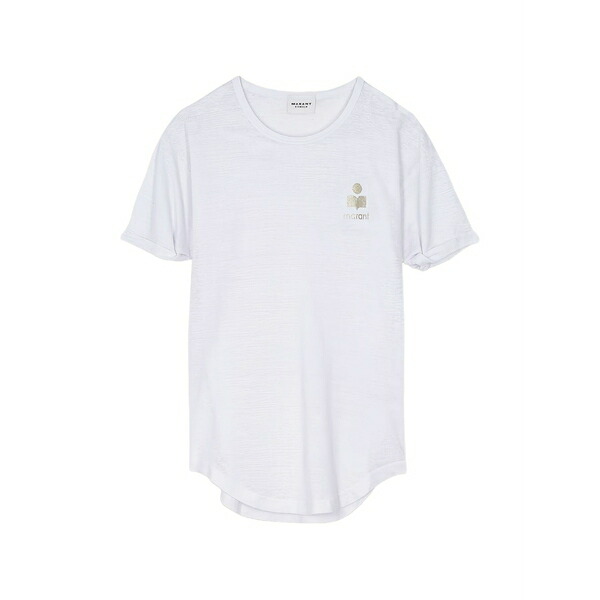 イザ呼びりん マラン レディース プルオーバー トップス Logo-print t-shirt White