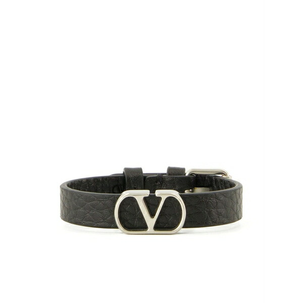 ヴァレンティノ ガラヴァーニ メンズ ブレスレット・バングル・アンクレット 添え物 Logo buckle bracelet Black