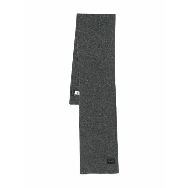 マルコポーロ メンズ マフラー・ストール・スカーフ アクセサリー Logo-patch scarf Grey