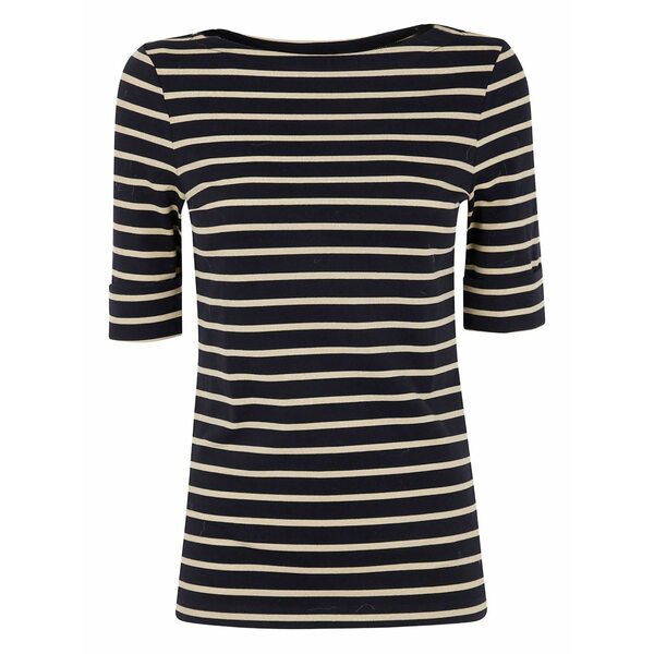 ラルフローレン レディース プルオーバー トップス Striped cotton t-shirt  Blue
