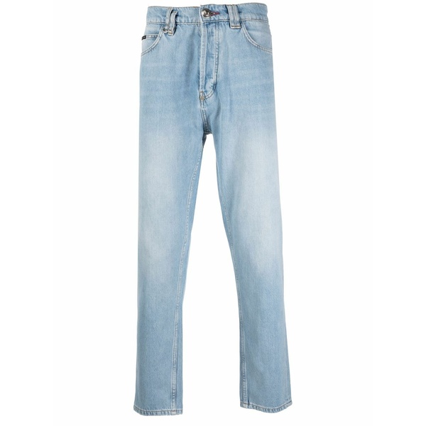 フィリッププレイン メンズ デニムパンツ ボトムス Iconic carrot-cut jeans Blue｜asty