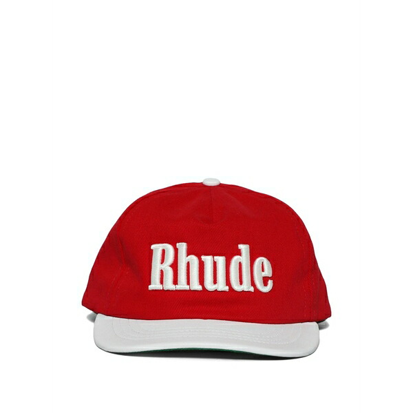 ルード メンズ かぶり笠 添え物 Logo-embroidered two-tone cap Red