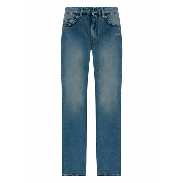 オフホワイト レディース デニムパンツ ボトムス Embroidered-logo jeans Blue|asty
