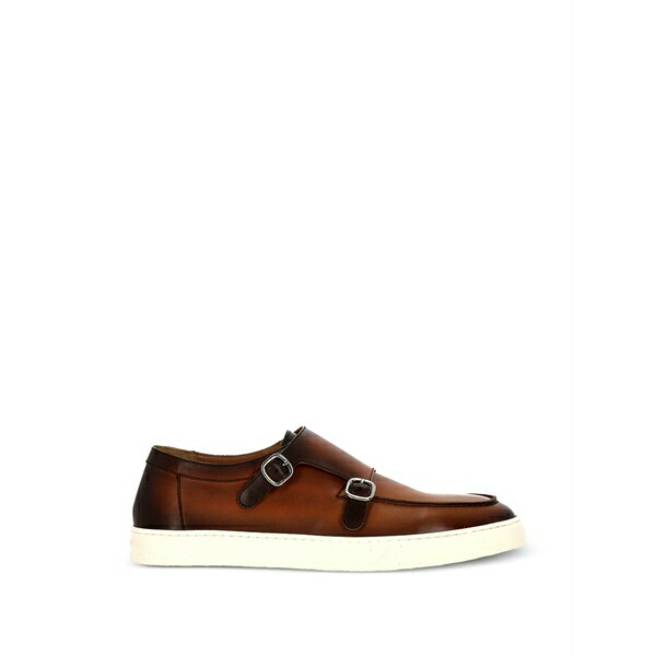 ドンカルズ メンズ 御召しものシューズ シューズ Buckle leather monk shoes Brown